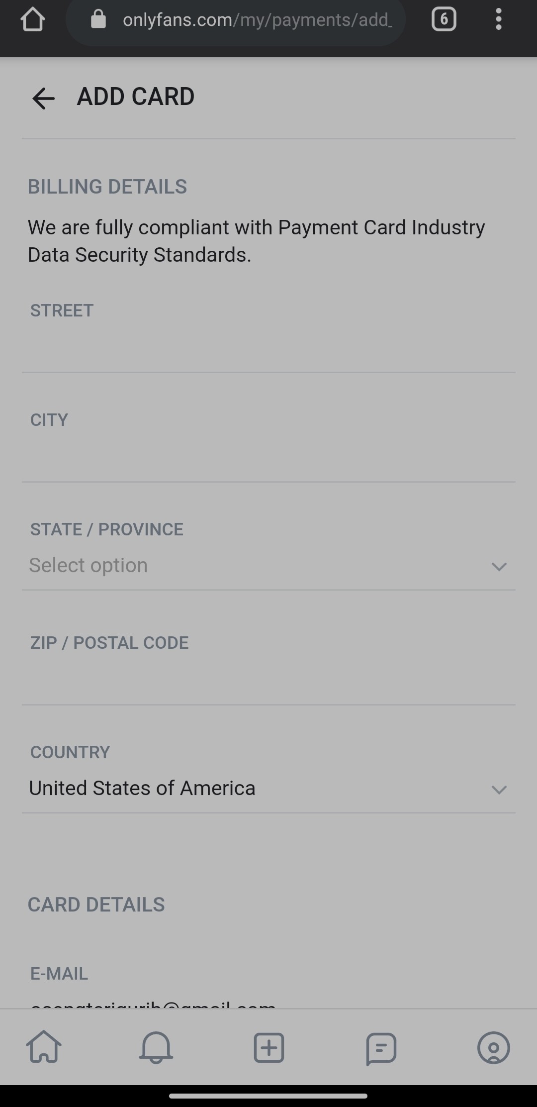 onlyfans billing details