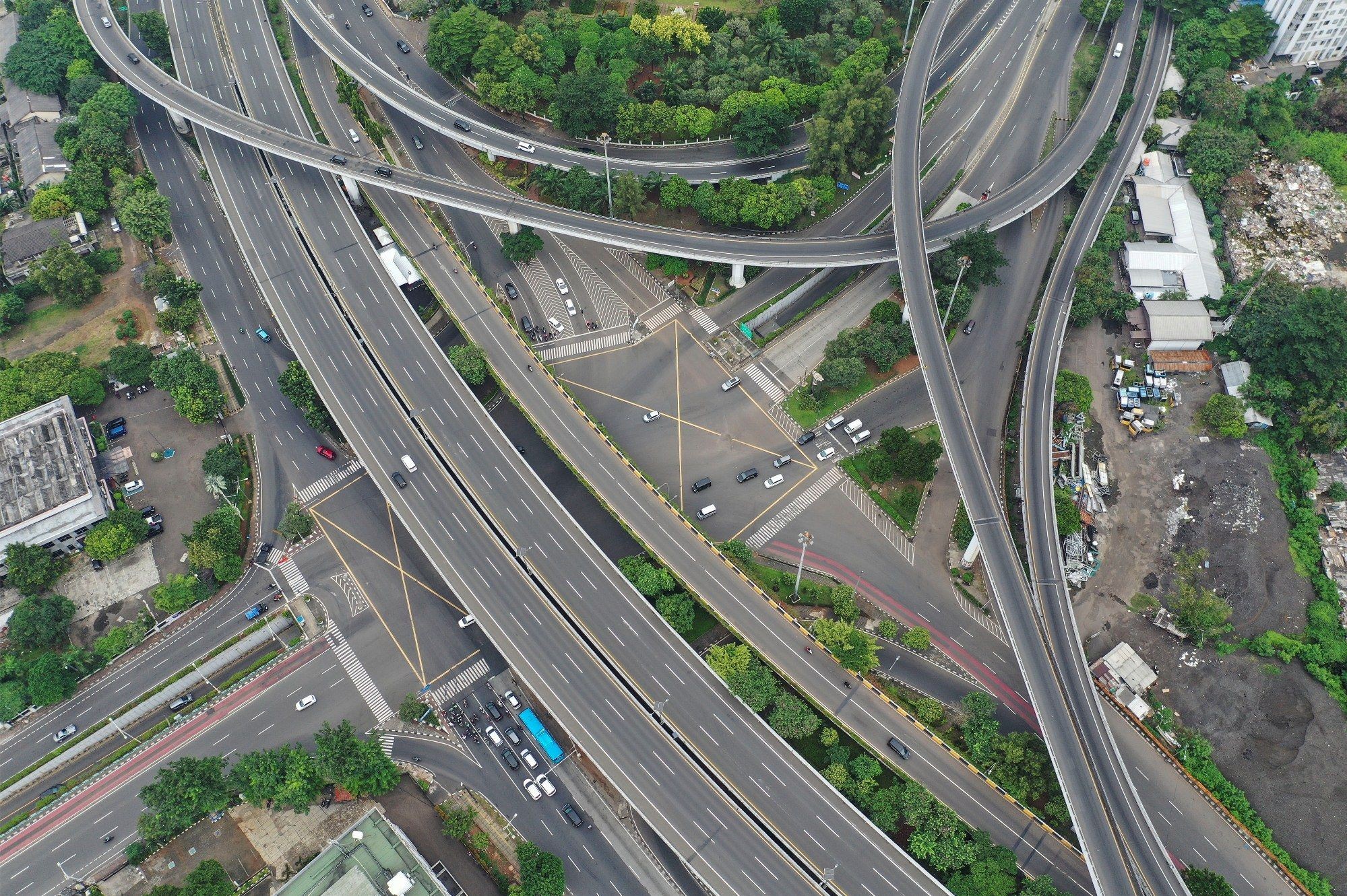 jalanan lengang Jakarta