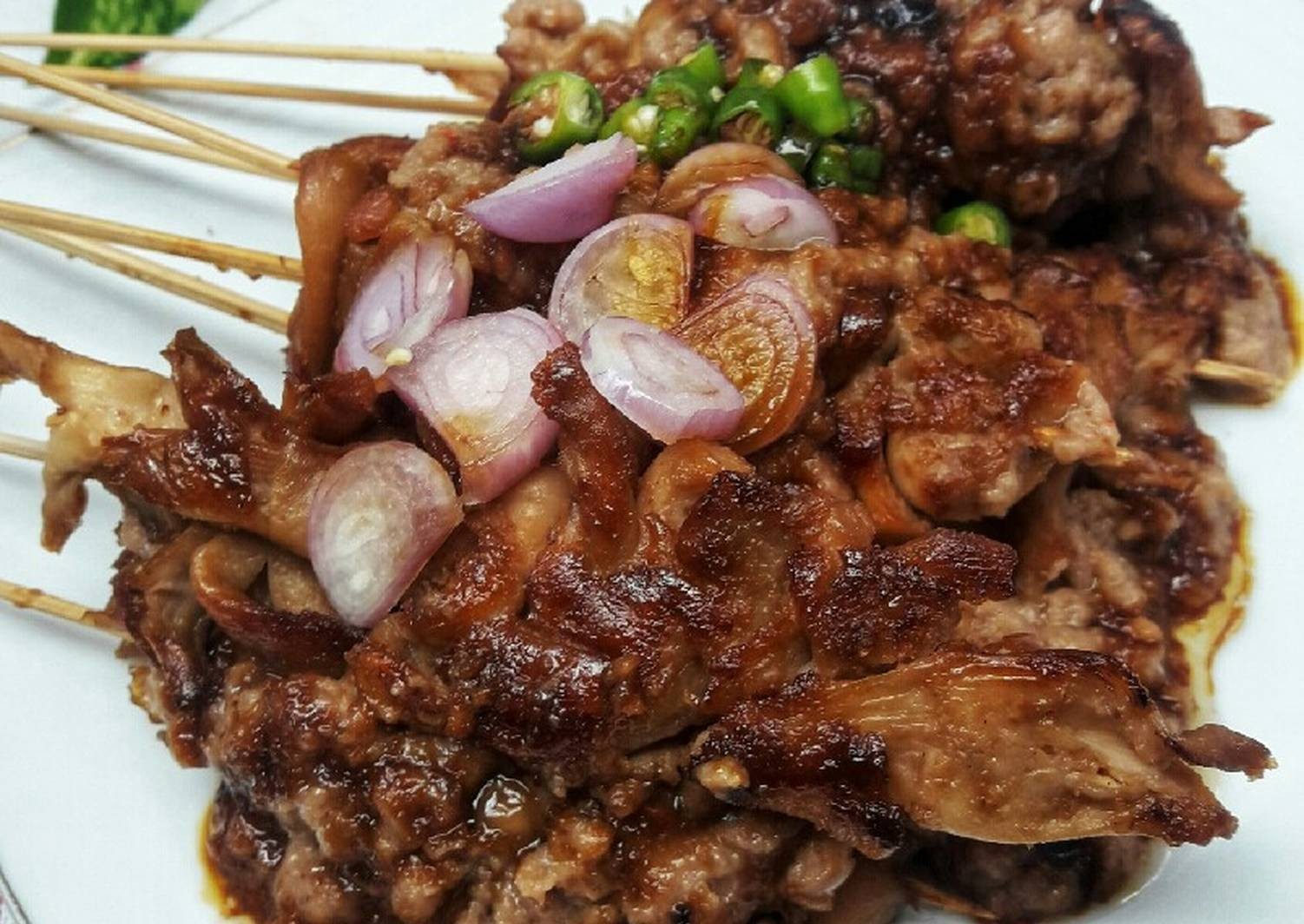 Sate jamur sambal kecap 