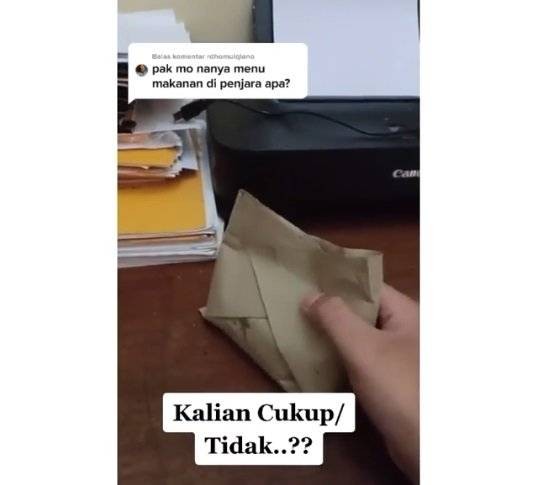 Menu makanan di penjara berupa nasi bungkus (today.line)