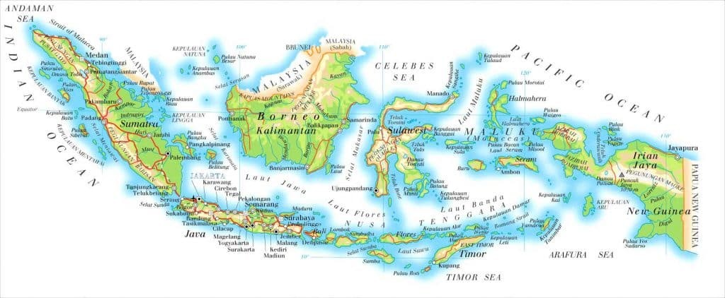 Ilustrasi Peta Kepulauan Indonesia