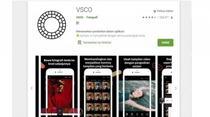 Aplikasi VSCO di Play Store