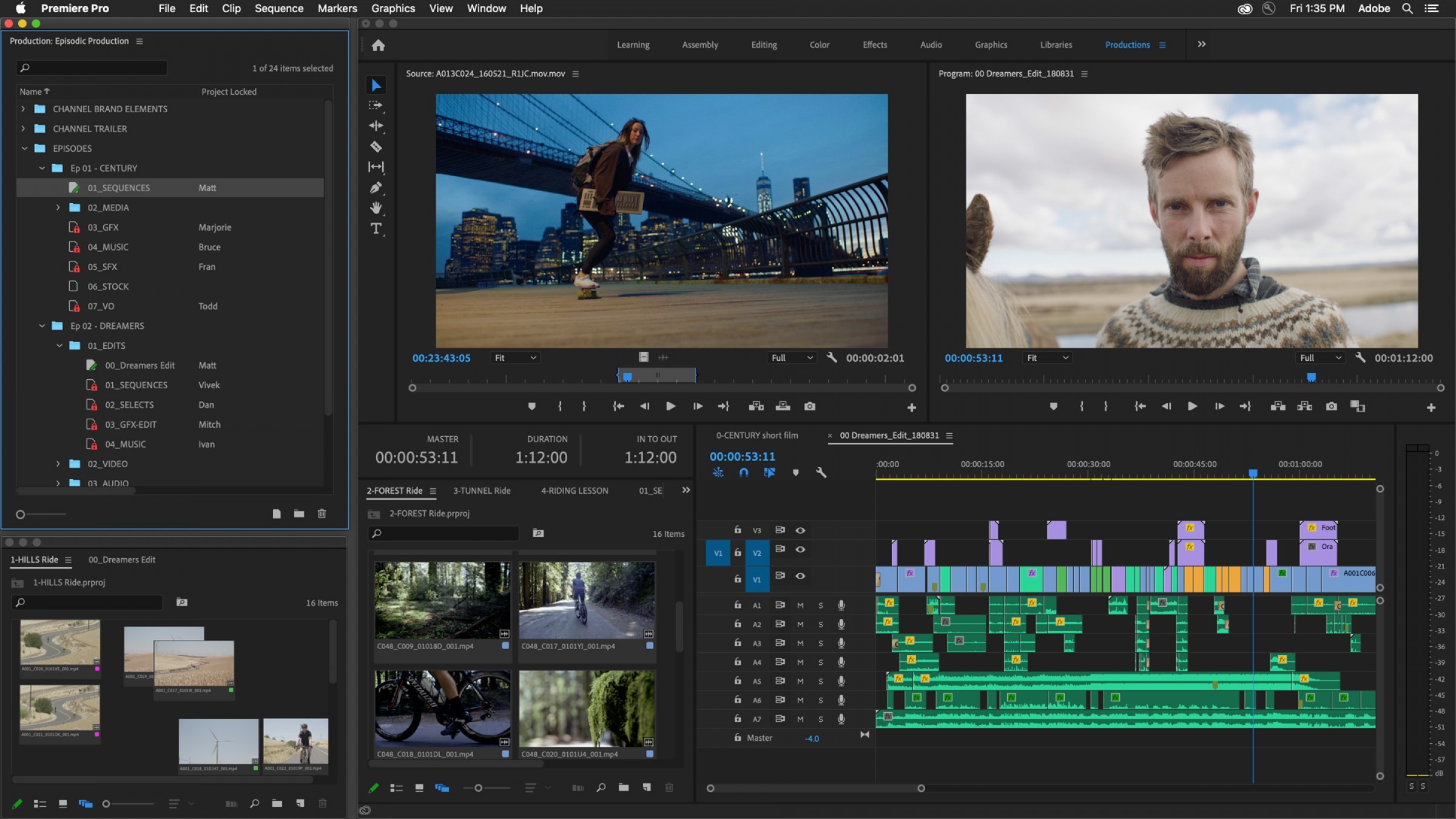 Tampilan Aplikasi Adobe Premiere Pro